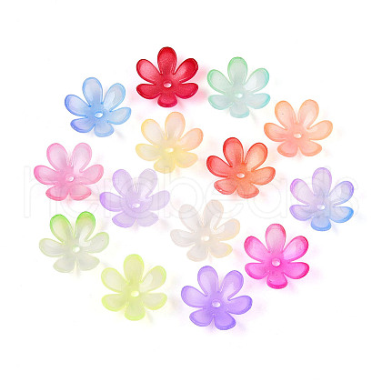 Transparent Plastic Bead Caps KY-N025-01-1