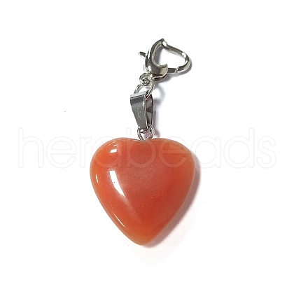 Natural Carnelian Pendant Decorations PALLOY-PH01402-15-1