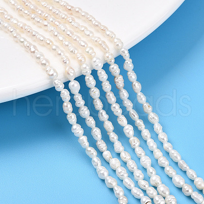Natural Cultured Freshwater Pearl Beads Strands PEAR-N012-02X-01-1