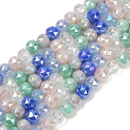 Electroplate Glass Beads Strands EGLA-G039-04A-01-1