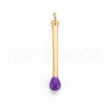 Brass Enamel Pendants KK-S362-032I-NR-1