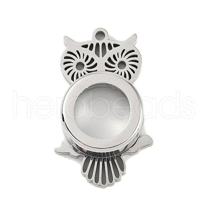 304 Stainless Stee Locket Pendants STAS-S132-10P-01-1