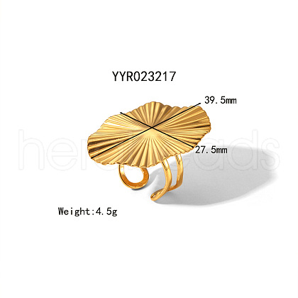 1 Pc Exaggerated Vintage Flat Round Stainless Steel Cuff Earrings GA7437-2-1