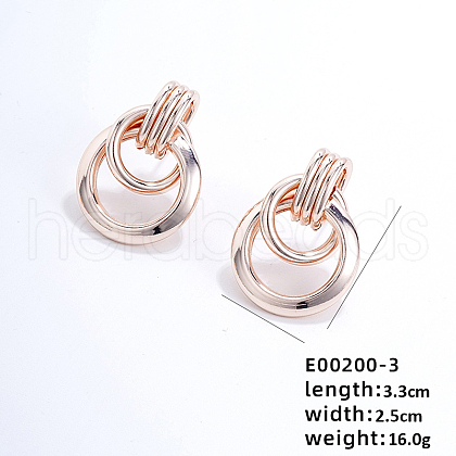 Fashionable Crossed Brass Stud Earrings Hip-hop Personality Trendy Ear Jewelry XX0906-3-1