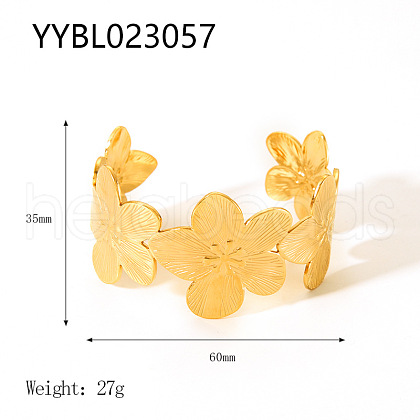 Stainless Steel Cuff Bangles for Women BS9100-8-1