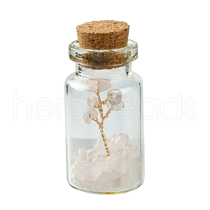 Transparent Glass Wishing Bottle Decoration AJEW-JD00011-01-1