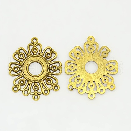Tibetan Style Connectors TIBEP-EA541Y-AG-FF-1