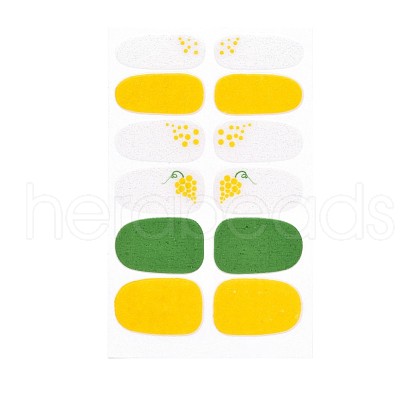Avocados & Strawberries & Flowers Full Cover Nail Art Stickers MRMJ-T109-WSZ636-1