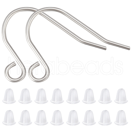 Beebeecraft 300Pcs 316 Surgical Stainless Steel Earring Hooks STAS-BBC0006-21-1