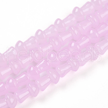Baking Painted Glass Beads Strands DGLA-N007-01E-1