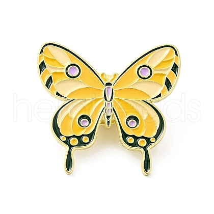 Flower Butterfly Enamel Pin JEWB-J005-07D-G-1