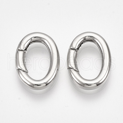 304 Stainless Steel Spring Gate Rings STAS-S079-88A-1