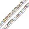 Electroplate Glass Beads Strands GLAA-Q101-02A-HP03-1