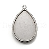 304 Stainless Steel Pendant Cabochon Settings STAS-S181-02P-A-1