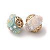 Handmade Resin Indonesia Round Beads IPDL-P005-01KCG-M-2