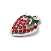 Strawberry Alloy Pendants PALLOY-S051-04P-2