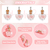 Unicraftale 12Pcs Heart Glass Bottle with Rose Quartz inside Pendants FIND-UN0001-92-5