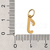 Ion Plating(IP) 304 Stainless Steel Enamel Alphabet Charms STAS-F308-02G-J-3