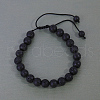 Natural Lava Rock Braided Beads Bracelets for Women Men TE4811-2