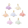Craft Style Acrylic Fish Shape Pendants PALLOY-JF03923-02-1