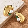 304 Stainless Steel Stud Earrings EJEW-R020-01G-02-3