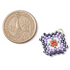 Seed Beads Beaded Charms PALLOY-MZ00324-3