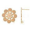 Brass Stud Earring Findings KK-N232-334LG-3