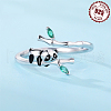 925 Sterling Silver Adjustable Open Cuff Rings FS-WGD27BF-01-2