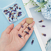 HOBBIESAY 32Pcs 2 Colors Natural Amethyst Pendants PALLOY-HY0001-05-3