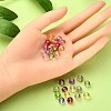 8 Colors Transparent Spray Painted Glass Bead GLAA-YW0001-45-6