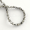Electroplate Glass Bead Strands X-EGLA-R094-4mm-08-2