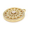 Brass Micro Pave Cubic Zirconia Pendants KK-L229-074G-2