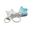 26Pcs Transparent Epoxy Resin & Transparent Acrylic & Faux Suede Tassel Keychain KEYC-JKC01202-01-4