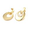 Real 18K Gold Plated Brass Dangle Stud Earrings EJEW-G382-21C-G-2