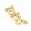 Brass Micro Pave Clear Cubic Zirconia Links KK-D357-03F-G-2