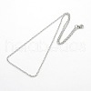 304 Stainless Steel Cable Chain Necklaces STAS-O037-120P-2