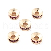 Brass Micro Pave Cubic Zirconia Spacer Beads KK-R216-13KCG-02-1