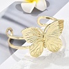 Butterfly Brass Cuff Open Bangles BJEW-M060-01G-01-1