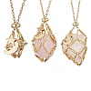 3Pcs 3 Styles 304 Stainless Steel Macrame Pouch Empty Stone Holder Necklace Making NJEW-JN05252-2