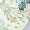 BENECREAT 10Pcs Brass Micro Pave Clear Cubic Zirconia Connector Charms KK-BC0013-61-5