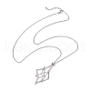 Non-Tarnish 3Pcs 3 Styles 304 Stainless Steel Cable Chain Macrame Pouch Empty Stone Holder Necklace Making NJEW-JN04973-4
