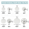   64Pcs 4 Style Cloth Shank Buttons BUTT-PH0001-26B-2