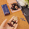 SUNNYCLUE 24Pcs 6 Styles Alloy Rhinestone Pendant DIY-SC0025-30-3