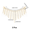 Gorgecraft 2Pcs Alloy & Glass Rhinestones Tassel Shoe Decoration Chain FIND-GF0005-26-2