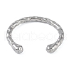 Non-Tarnish 304 Stainless Steel Open Cuff Textured Bangles for Women BJEW-G706-02P-3