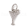 Brass Micro Pave Cubic Zirconia Charms ZIRC-F132-15P-1