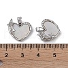 Brass & Shell & Clear Cubic Zirconia Charms KK-G497-16P-3