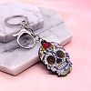 Acrylic Flower Skull Keychain PW-WG713FE-07-1
