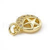 Brass Micro Pave Cubic Zirconia Charms ZIRC-F132-61G-3