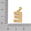 Natural White Shell Alphabet Pendants STAS-M338-02G-E-3